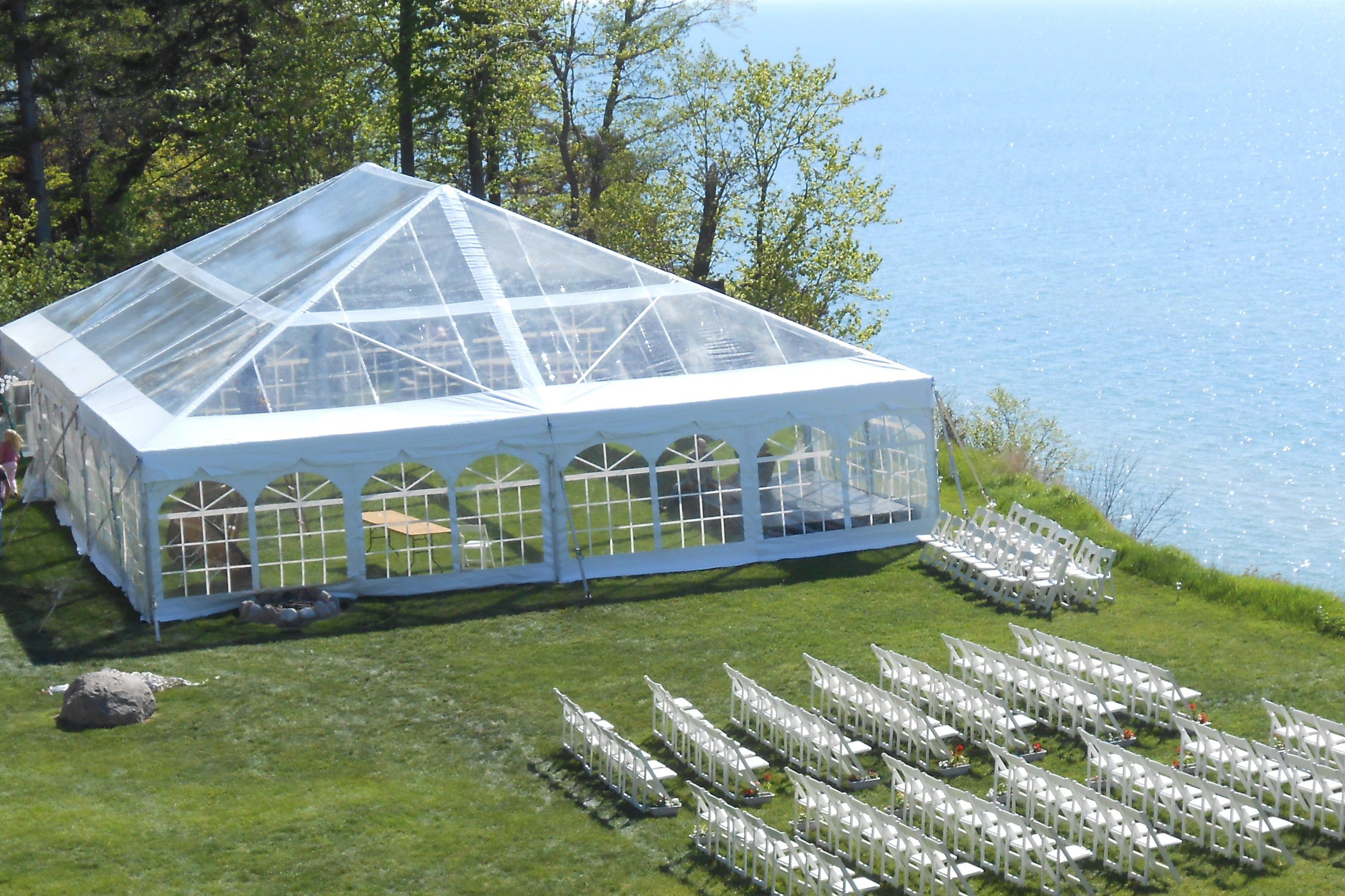 خيمة حفلات الزفاف البلاستيكية الشفافة