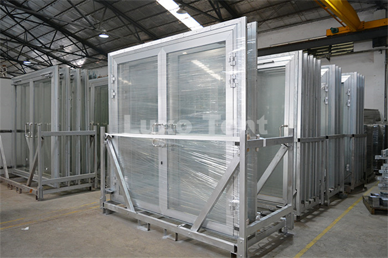 Porta de vidro de aliaxe de aluminio