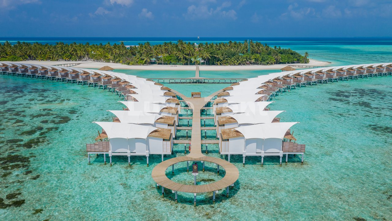 Tente personnalisée à structure membranaire des Maldives Hotel7