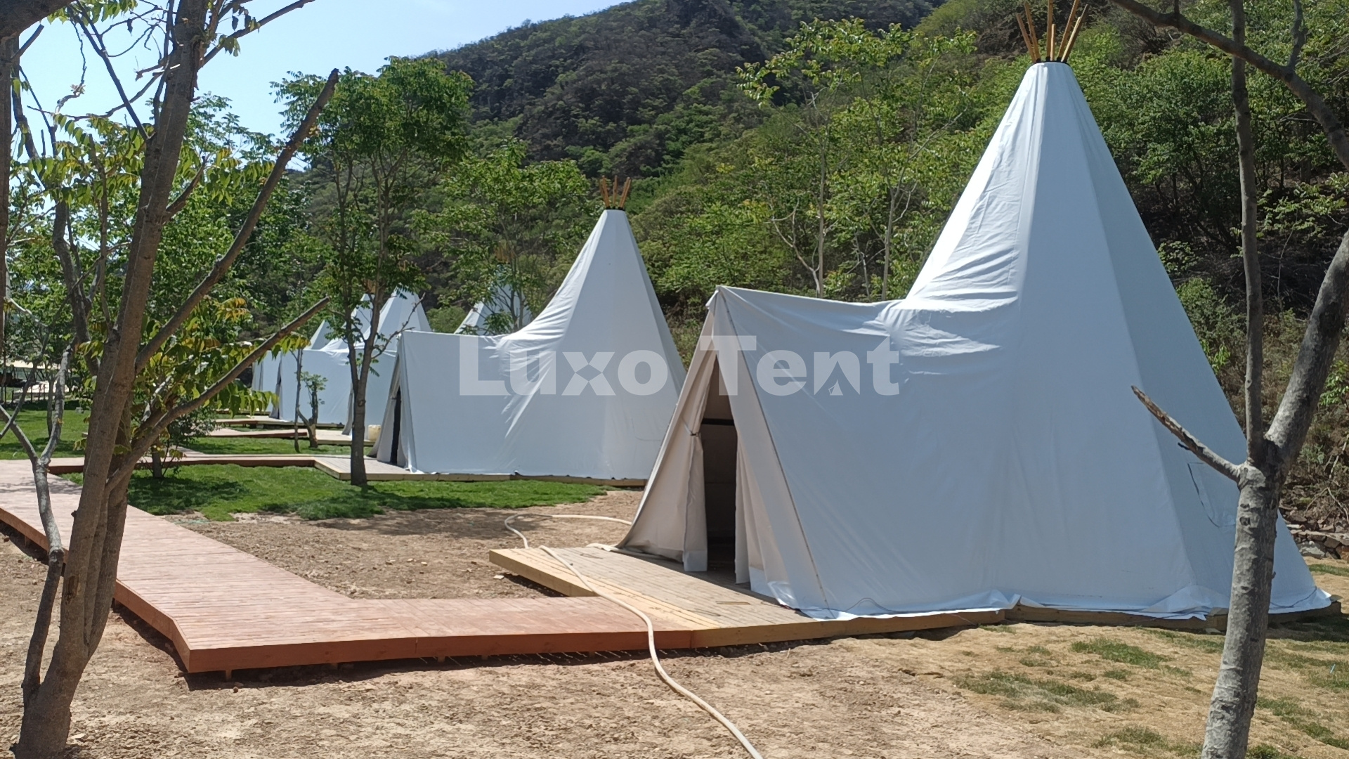 Cas de camping sous tente indienne