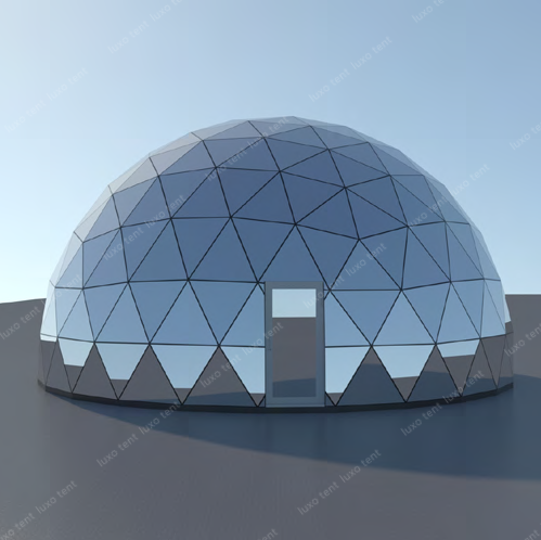 កញ្ចក់ប្រហោងពាក់កណ្តាលអចិន្ត្រៃយ៍ កញ្ចក់ទាំងអស់ ផ្ទះផ្គត់ផ្គង់តង់ geodesic dome កម្រិតខ្ពស់