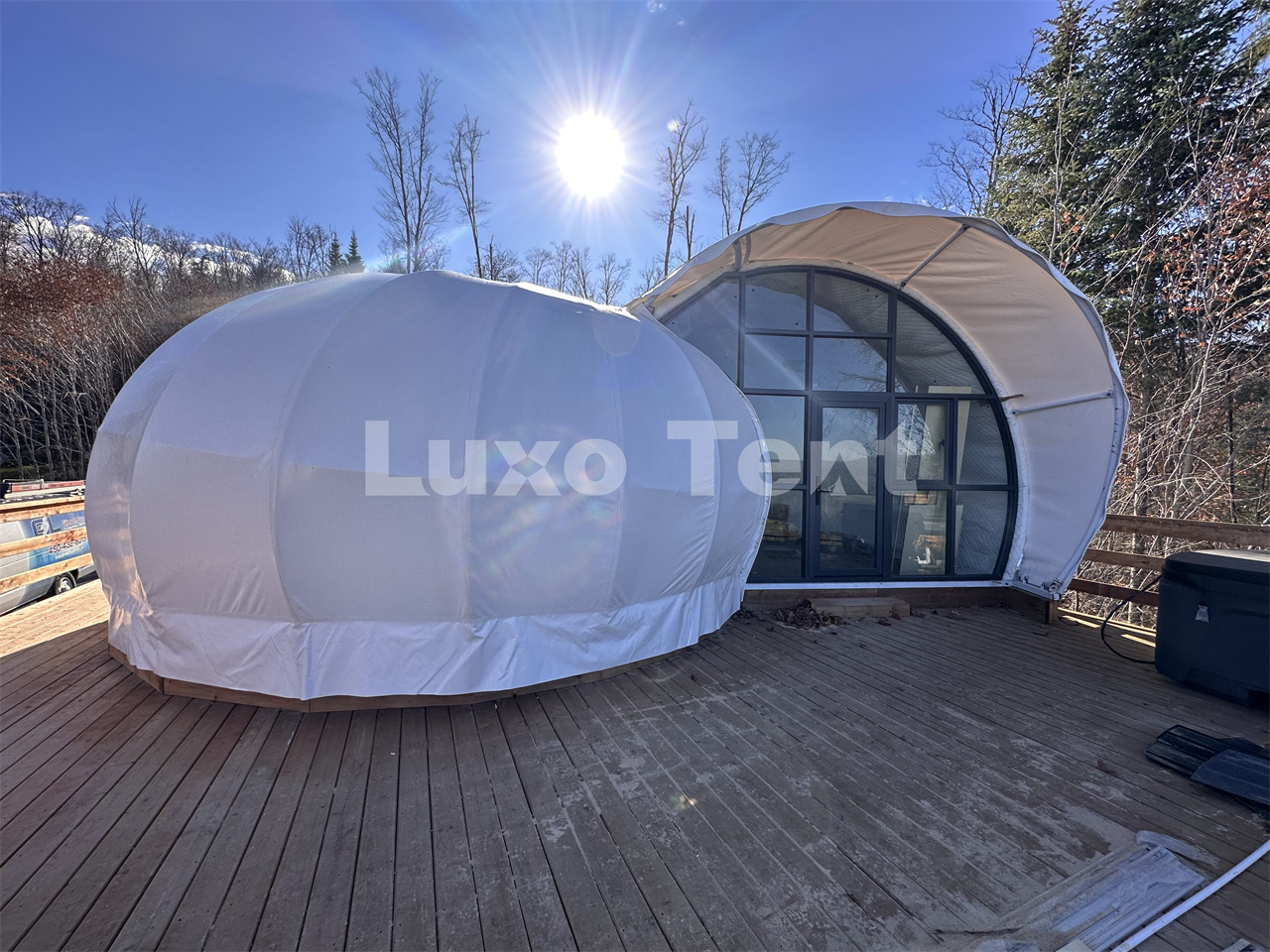deniz kabuğu şekilli pvdf özel otel çadırı
