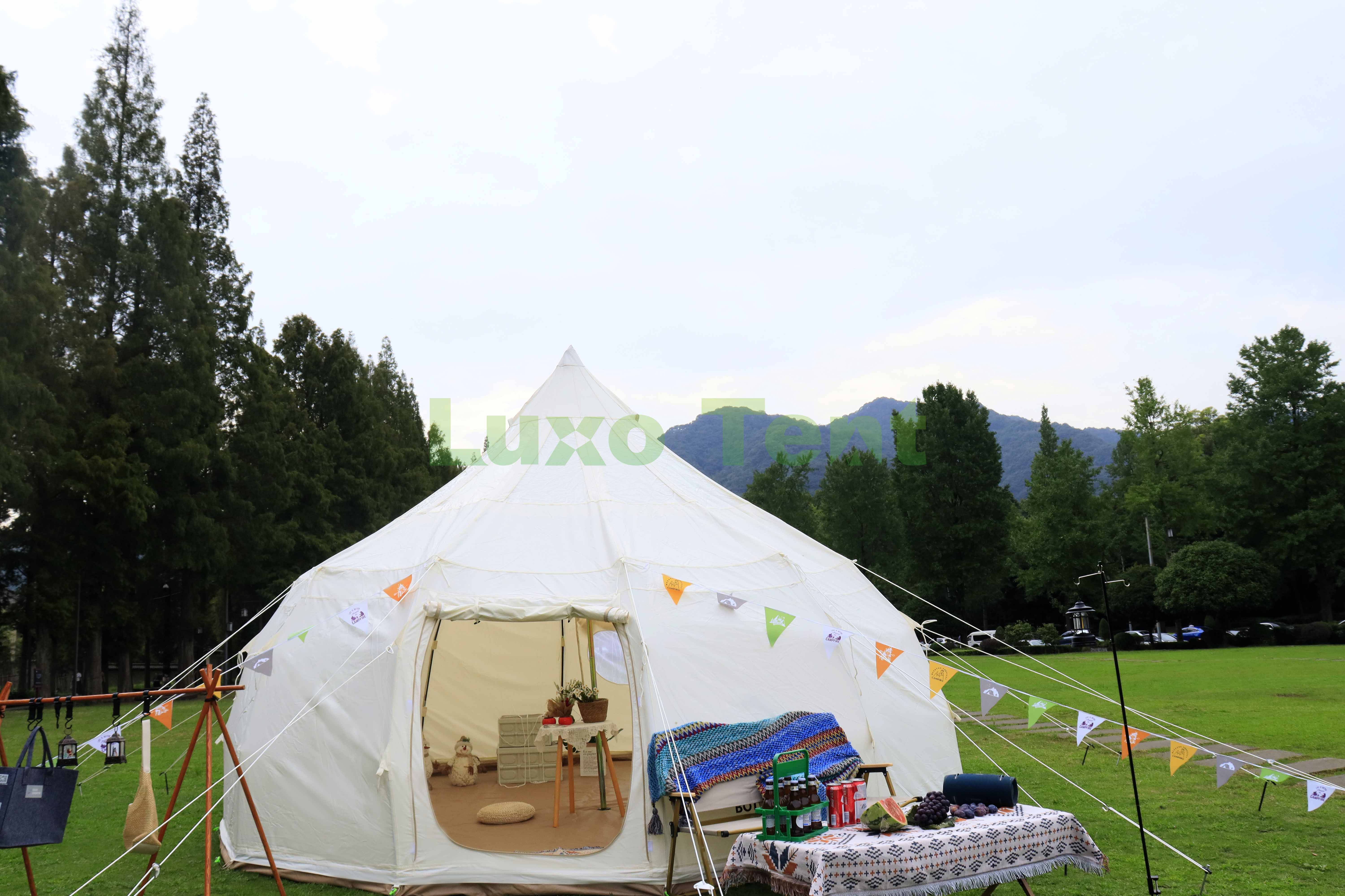 5m su geçirmez kamp çadırı lotus çan çadırı