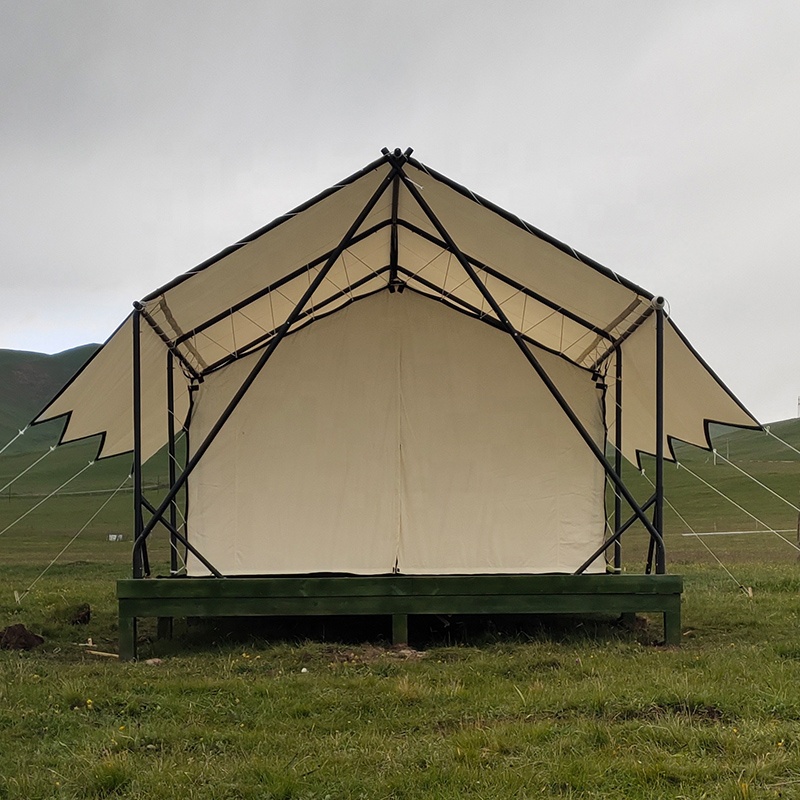 Luxury glamping waterproof white 900D oxford camping safari hotel tents
