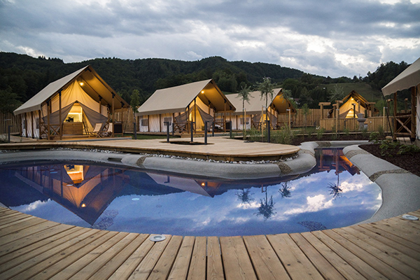 Luxury safari Glamping Tent Resort in Slovenia