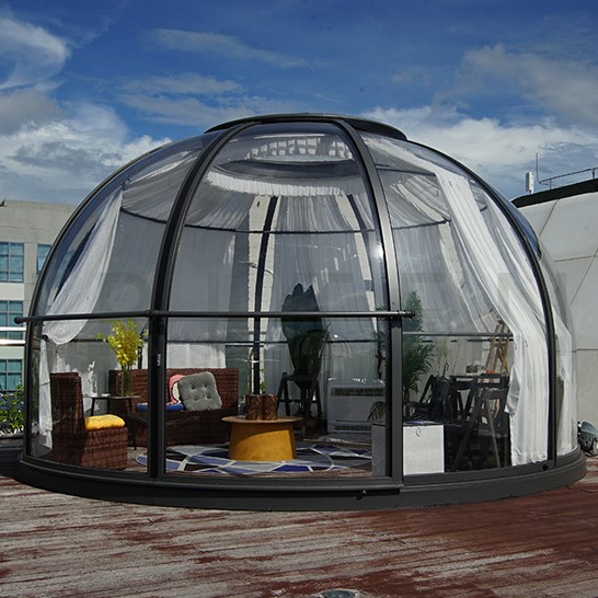 Aluminum frame transparent PC dome tent catering