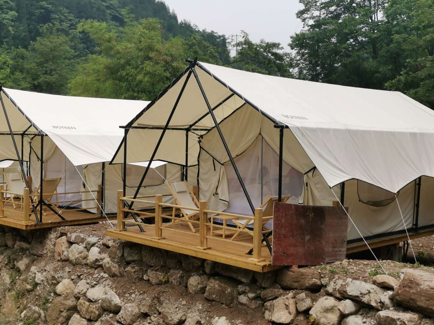 safari tents house campsite