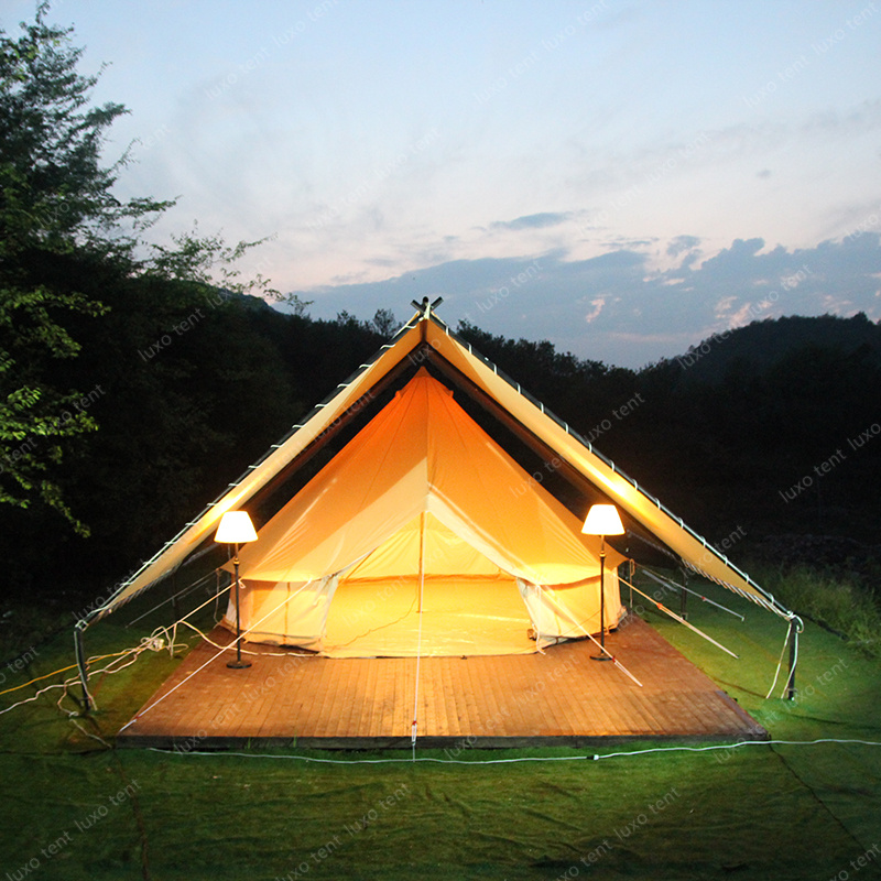 glamping ridge canopy tent with bell tent