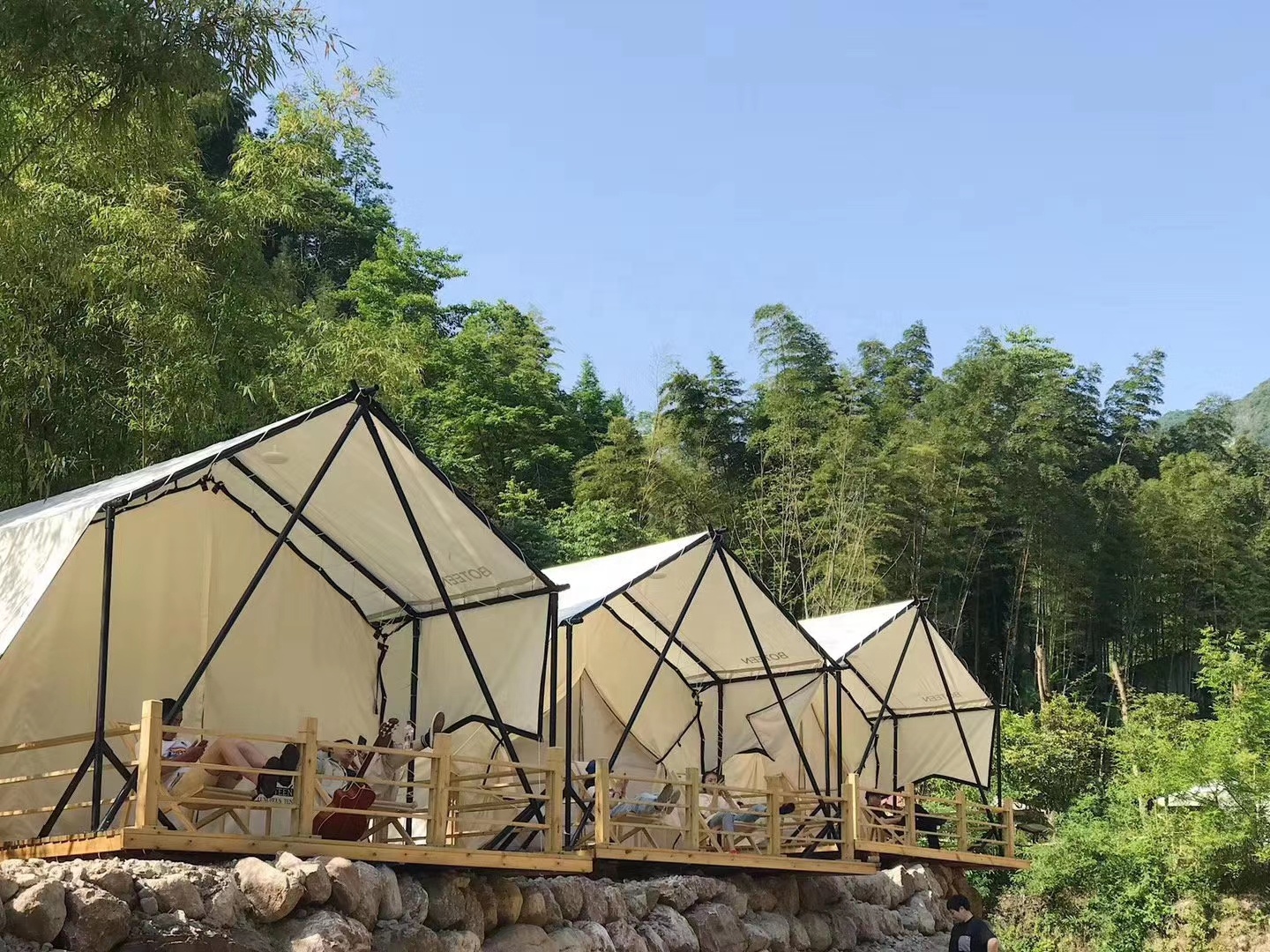 safari tent house campsite