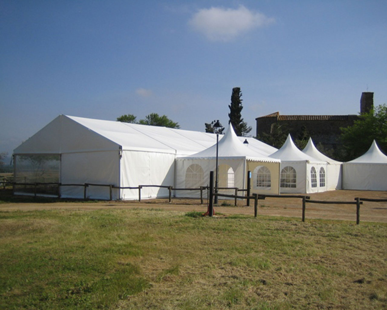 a-shaped and pagoda combination aluminum event tent