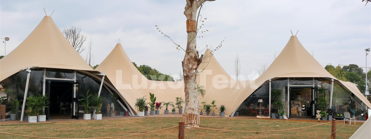 large conjoined pvdf tipi tent1