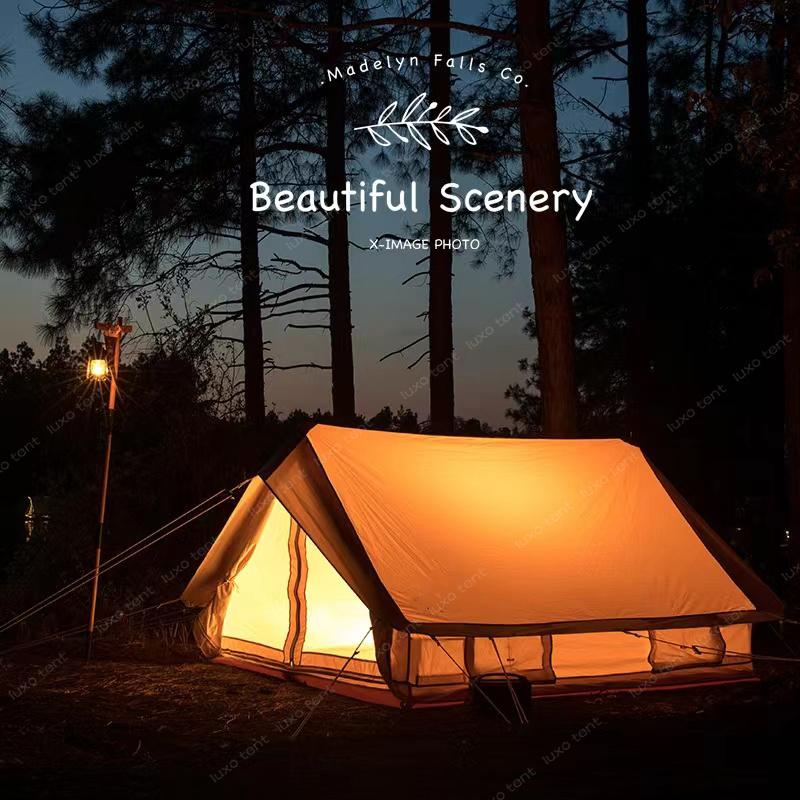 Wasserdichtes, luxuriöses Campingzelt aus Segeltuch für den Außenbereich